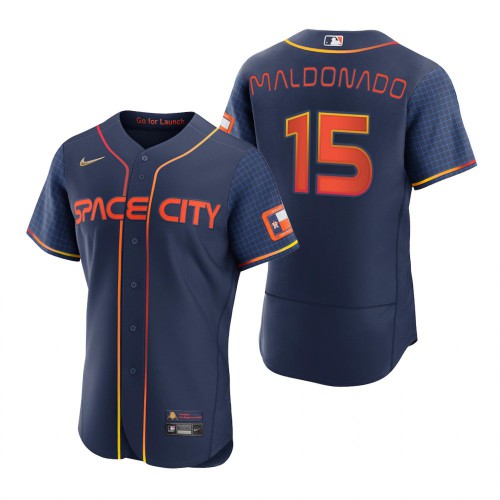 Houston Houston Astros #15 Martin Maldonado Navy Men's Authentic 2022 City Connect Jersey Men's cheap jerseys for sale - CheapJerseys.Shop