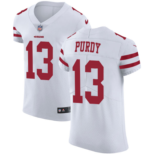 49ers #13 Brock Purdy White Men's Stitched Vapor Untouchable Elite Jersey cheap jerseys for sale - CheapJerseys.Shop