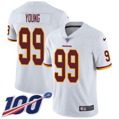 Commanders #99 Chase Young White Youth Stitched 100th Season Vapor Untouchable Limited Jersey cheap jerseys for sale - CheapJerseys.Shop