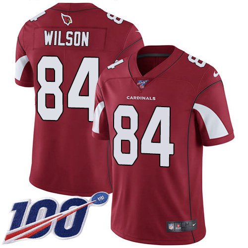 Arizona Cardinals #84 Caleb Wilson Red Team Color Men's Stitched 100th Season Vapor Limited Jersey Men's cheap jerseys for sale - CheapJerseys.Shop