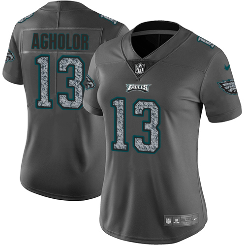 Philadelphia Eagles #13 Nelson Agholor Gray Static Women's Stitched Vapor Untouchable Limited Jersey Womens cheap jerseys for sale - CheapJerseys.Shop
