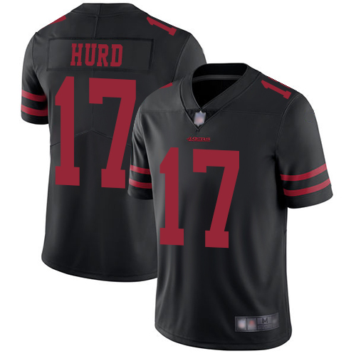 San Francisco 49ers #17 Jalen Hurd Black Alternate Men's Stitched Vapor Untouchable Limited Jersey Men's cheap jerseys for sale - CheapJerseys.Shop