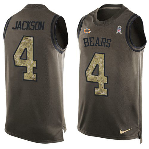 Bears #4 Eddie Jackson Green Men's Stitched Limited Salute To Service Tank Top Jersey cheap jerseys for sale - CheapJerseys.Shop