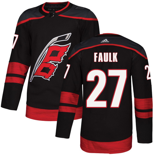 Carolina Hurricanes #27 Justin Faulk Black Alternate Authentic Stitched Jersey Men's cheap jerseys for sale - CheapJerseys.Shop