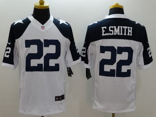 Cowboys #22 Emmitt Smith White Thanksgiving Throwback Men's Stitched Limited Jersey cheap jerseys for sale - CheapJerseys.Shop