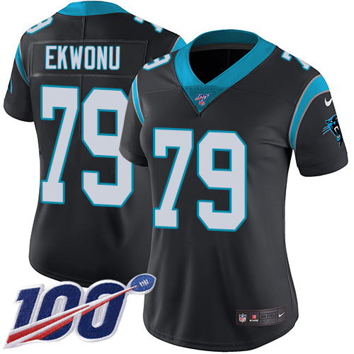 Panthers #79 Ikem Ekwonu Black Team Color Women's Stitched 100th Season Vapor Untouchable Limited Jersey cheap jerseys for sale - CheapJerseys.Shop