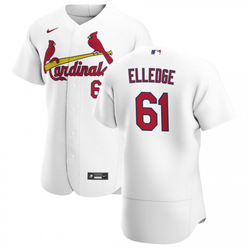 St. Louis St.Louis Cardinals #61 Seth Elledge Men's White Home 2020 Authentic Player Jersey Men's cheap jerseys for sale - CheapJerseys.Shop