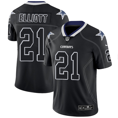 Cowboys #21 Ezekiel Elliott Lights Out Black Men's Stitched Limited Rush Jersey cheap jerseys for sale - CheapJerseys.Shop