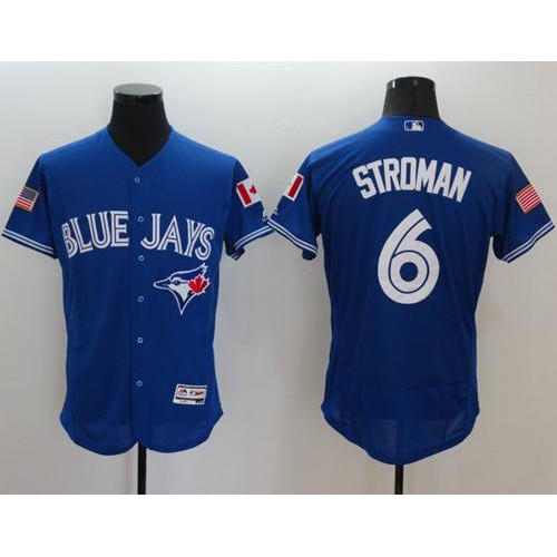 Toronto Blue Jays #6 Marcus Stroman Blue Fashion Stars & Stripes Flexbase Authentic Stitched Jersey Men's cheap jerseys for sale - CheapJerseys.Shop