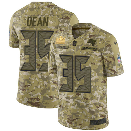 Tampa Bay Buccaneers #35 Jamel Dean Camo Youth Super Bowl LV Champions Patch Stitched Limited 2018 Salute To Service Jersey Youth cheap jerseys for sale - CheapJerseys.Shop