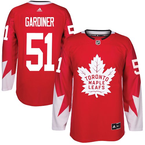Maple Toronto Maple Leafs #51 Jake Gardiner Red Team Canada Authentic Stitched Jersey Men's cheap jerseys for sale - CheapJerseys.Shop