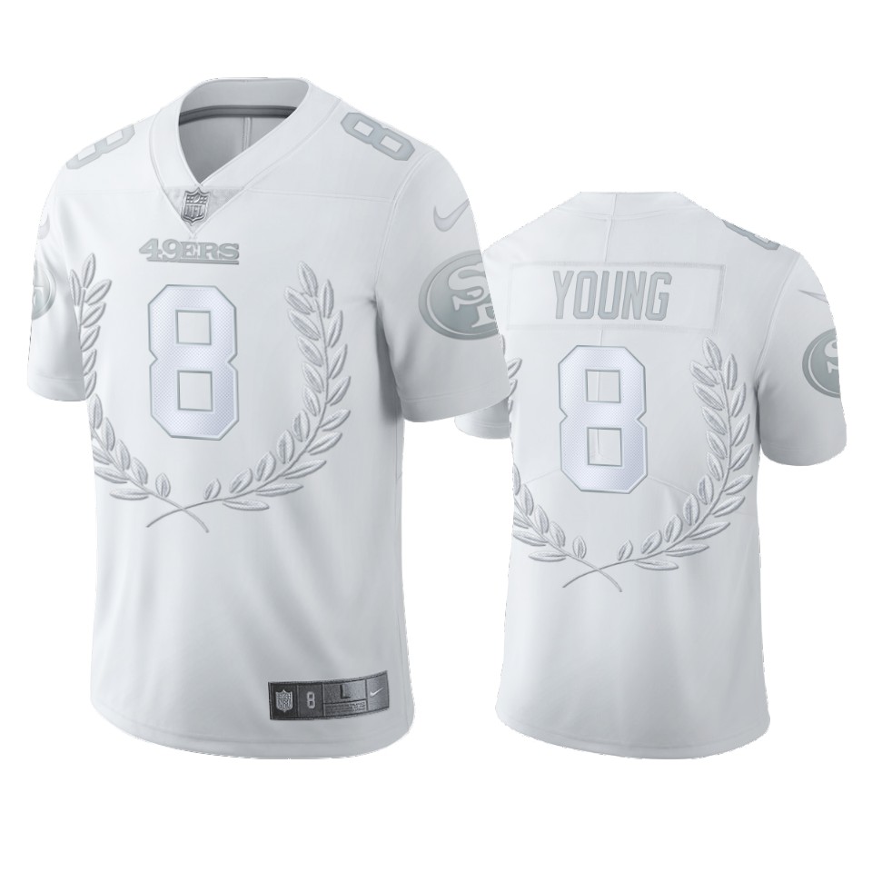 San Francisco 49ers #8 Steve Young Men''S Platinum MVP Limited Edition Jersey cheap jerseys for sale - CheapJerseys.Shop