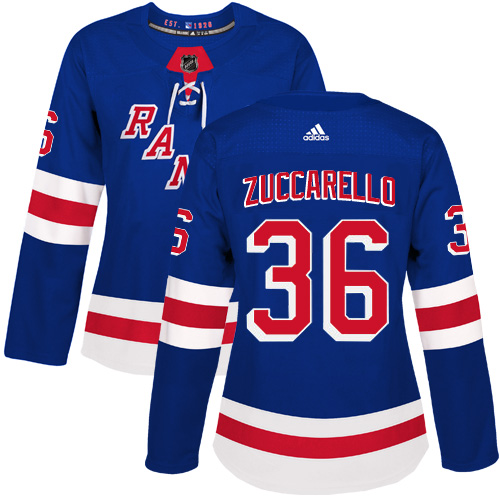 New York Rangers #36 Mats Zuccarello Royal Blue Home Authentic Women's Stitched Jersey Womens cheap jerseys for sale - CheapJerseys.Shop