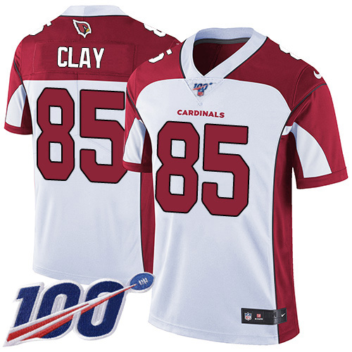 Arizona Cardinals #85 Charles Clay White Men's Stitched 100th Season Vapor Limited Jersey Men's cheap jerseys for sale - CheapJerseys.Shop