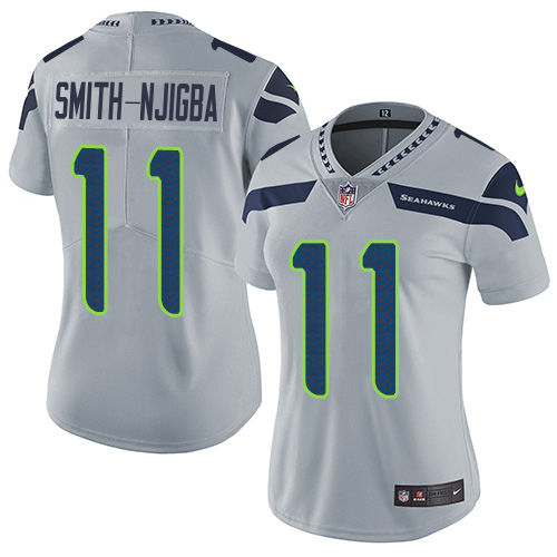 Seahawks #11 Jaxon Smith-Njigba Grey Alternate Women's Stitched Vapor Untouchable Limited Jersey cheap jerseys for sale - CheapJerseys.Shop