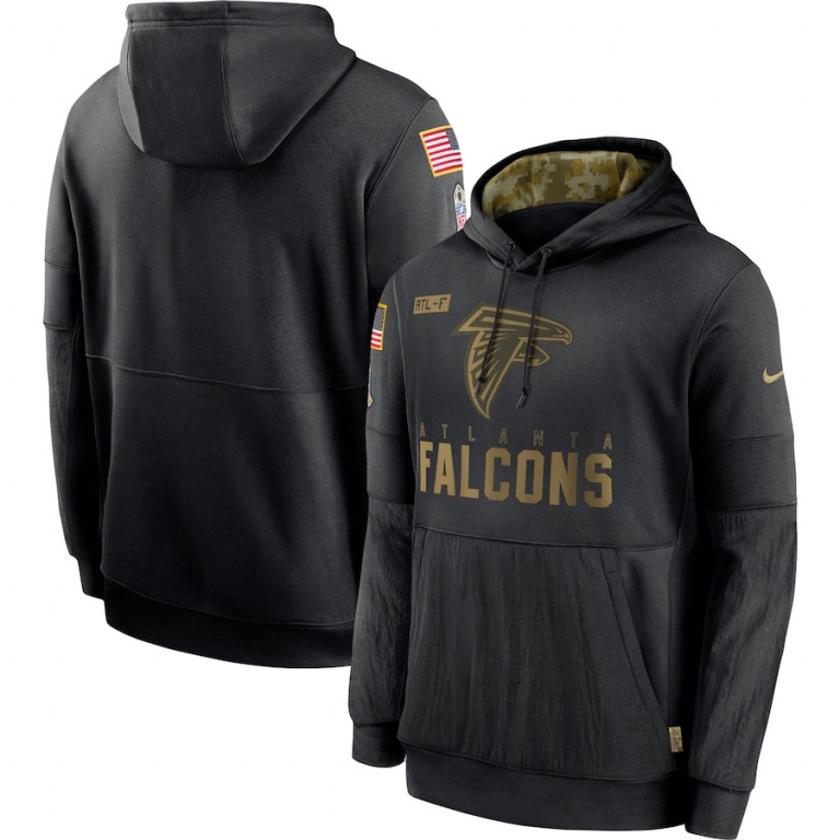 Atlanta Falcons 2020 Salute To Service Sideline Performance Pullover Hoodie Black cheap jerseys for sale - CheapJerseys.Shop