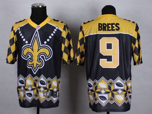 Saints #9 Drew Brees Black Men's Stitched Elite Noble Fashion Jersey cheap jerseys for sale - CheapJerseys.Shop