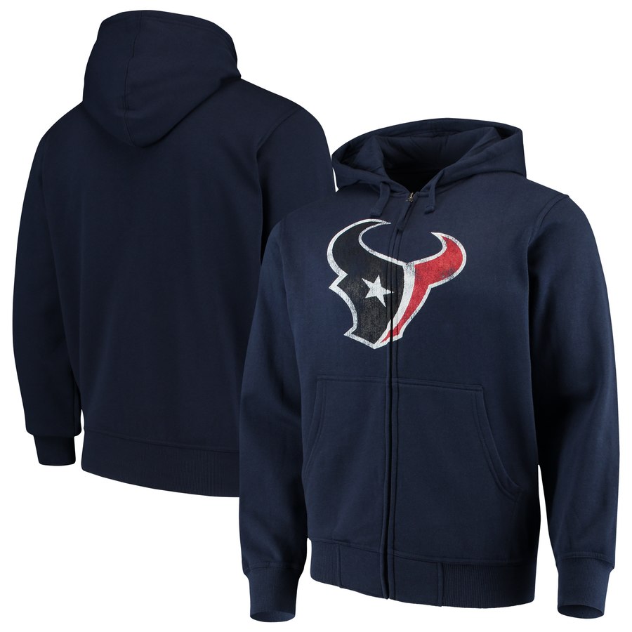 Houston Texans G-III Sports By Carl Banks Primary Logo Full-Zip Hoodie Navy cheap jerseys for sale - CheapJerseys.Shop