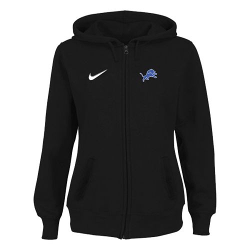 Women's Detroit Lions Stadium Rally Full Zip Hoodie Black cheap jerseys for sale - CheapJerseys.Shop