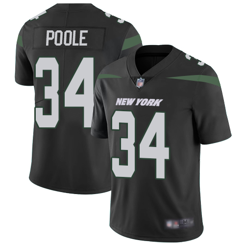 New York Jets #34 Brian Poole Black Alternate Men's Stitched Vapor Untouchable Limited Jersey Men's cheap jerseys for sale - CheapJerseys.Shop