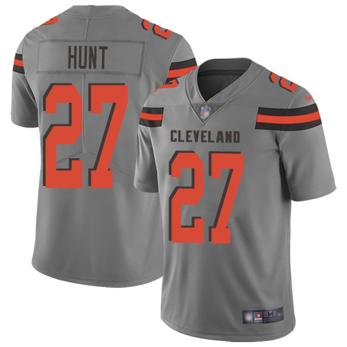 Cleveland Browns #27 Kareem Hunt Gray Youth Stitched Limited Inverted Legend Jersey Youth cheap jerseys for sale - CheapJerseys.Shop