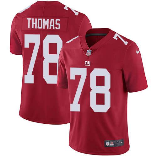 New York Giants #78 Andrew Thomas Red Alternate Men's Stitched Vapor Untouchable Limited Jersey Men's cheap jerseys for sale - CheapJerseys.Shop