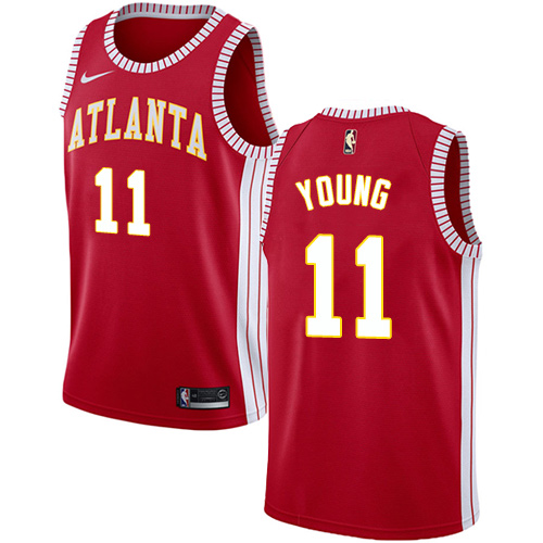 Atlanta Hawks #11 Trae Young Red Youth Swingman Statement Edition Jersey Youth cheap jerseys for sale - CheapJerseys.Shop