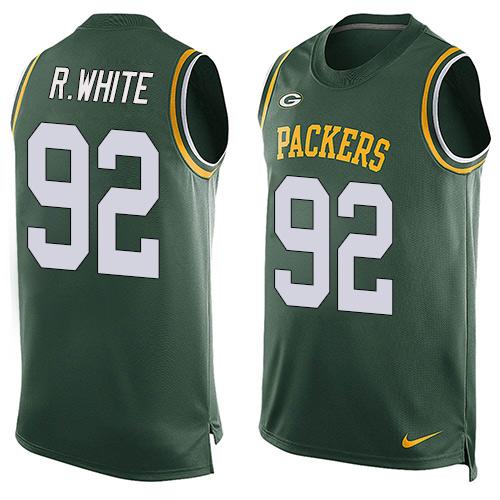 Packers #92 Reggie White Green Team Color Men's Stitched Limited Tank Top Jersey cheap jerseys for sale - CheapJerseys.Shop