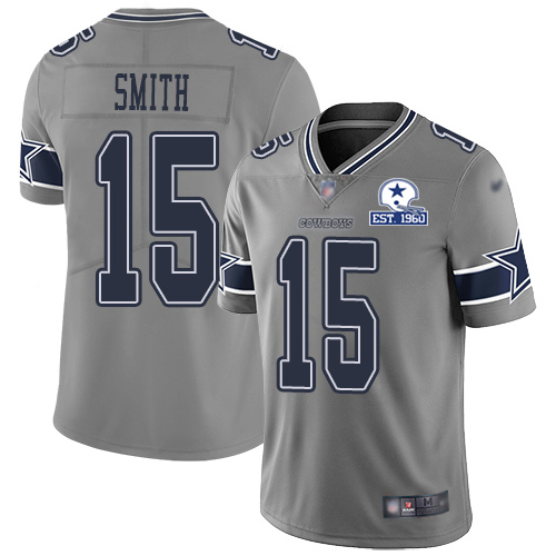 Dallas Cowboys #15 Devin Smith Gray Men's Stitched With Established In 1960 Patch Limited Inverted Legend Jersey Men's cheap jerseys for sale - CheapJerseys.Shop