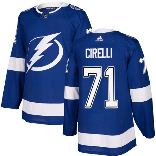 Tampa Bay Lightning #71 Anthony Cirelli Blue Home Authentic Stitched Jersey Men's cheap jerseys for sale - CheapJerseys.Shop
