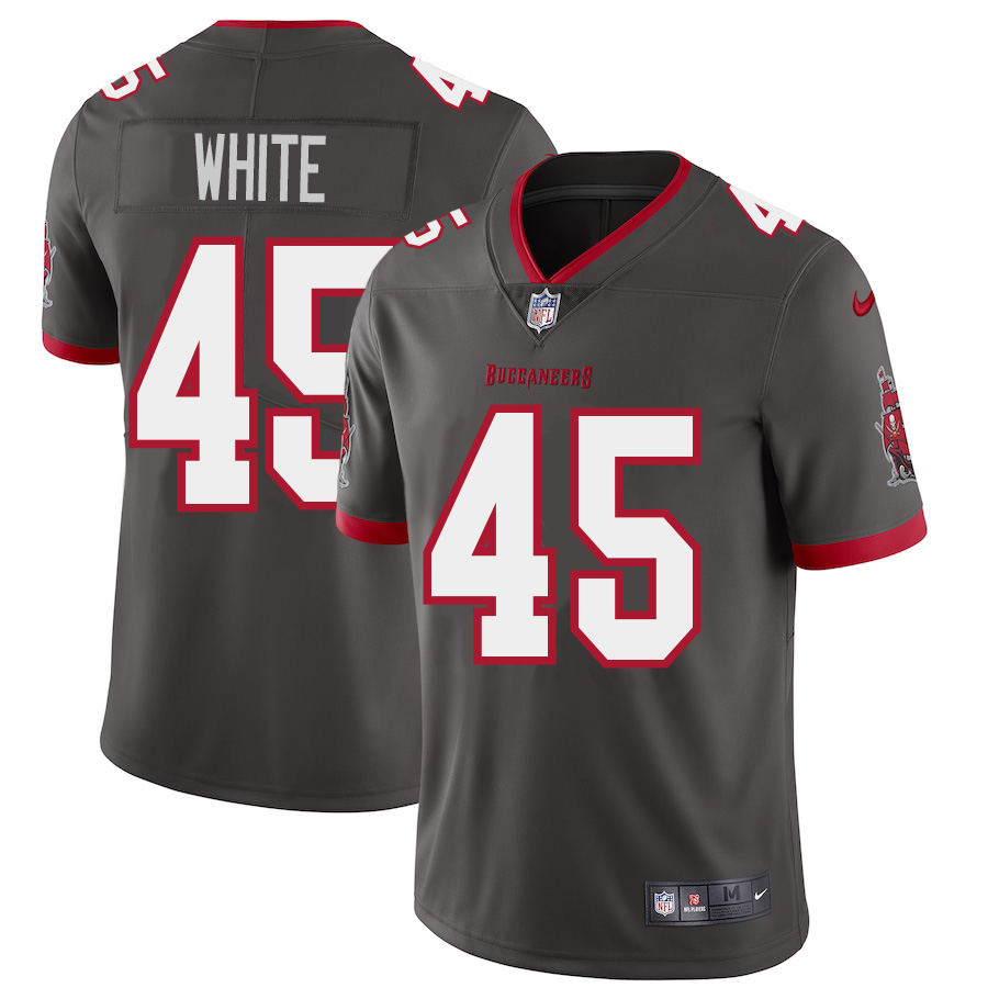 Tampa Bay Buccaneers #45 Devin White Youth Pewter Alternate Vapor Limited Jersey cheap jerseys for sale - CheapJerseys.Shop