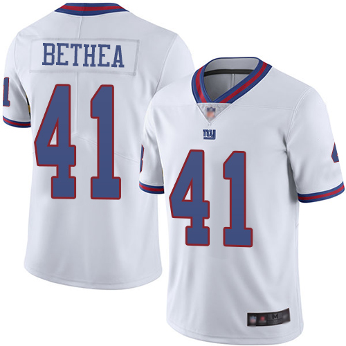 New York Giants #41 Antoine Bethea White Men's Stitched Limited Rush Jersey Men's cheap jerseys for sale - CheapJerseys.Shop