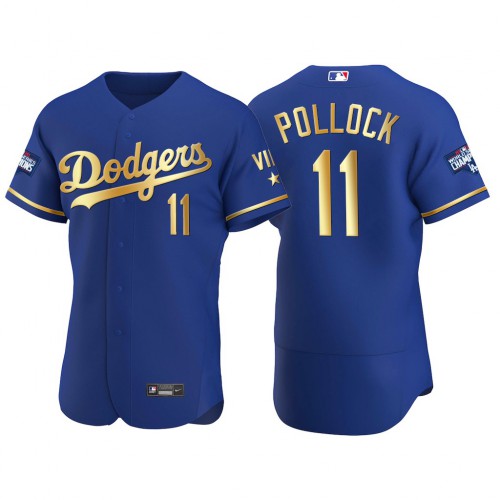Los Angeles Los Angeles Dodgers #11 A.J. Pollock Men's Authentic 2021 Gold Program World Series Champions Jersey Royal Men's cheap jerseys for sale - CheapJerseys.Shop