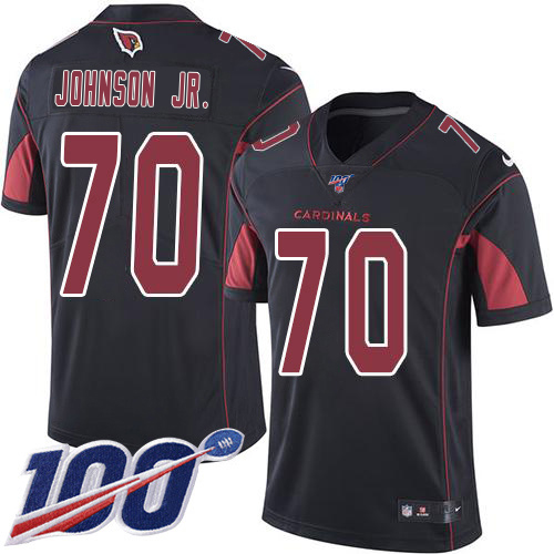 Cardinals #70 Paris Johnson Jr. Black Men's Stitched Limited Rush 100th Season Jersey cheap jerseys for sale - CheapJerseys.Shop