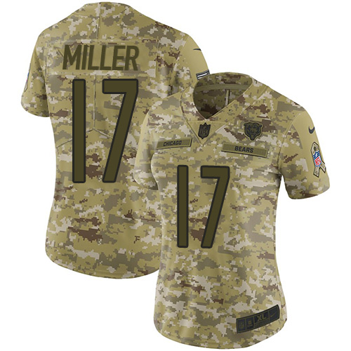 Chicago Bears #17 Anthony Miller Camo Women's Stitched Limited 2018 Salute to Service Jersey Womens cheap jerseys for sale - CheapJerseys.Shop