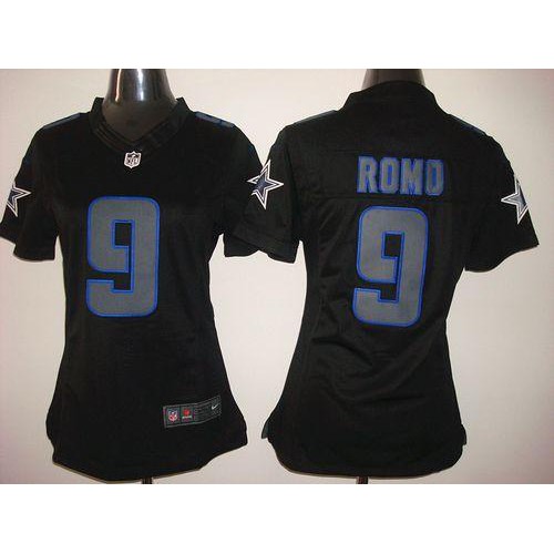 Dallas Cowboys #9 Tony Romo Black Impact Women's Stitched Limited Jersey Womens cheap jerseys for sale - CheapJerseys.Shop