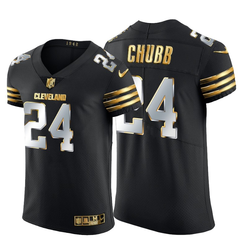 Cleveland Browns #24 Nick Chubb Men's Black Edition Vapor Untouchable Elite Jersey cheap jerseys for sale - CheapJerseys.Shop