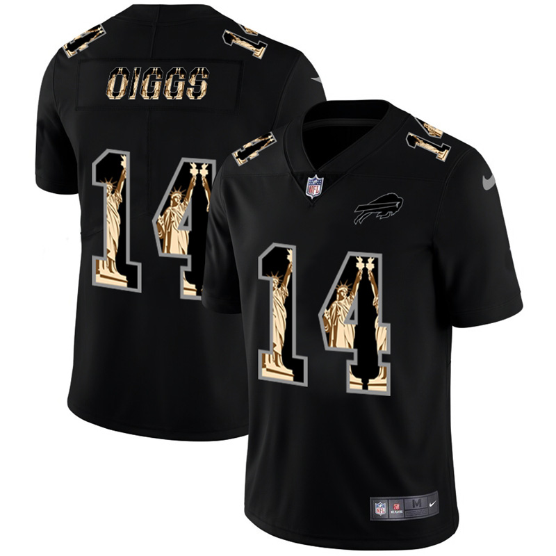 Buffalo Bills #14 Stefon Diggs Carbon Black Vapor Statue Of Liberty Limited Jersey cheap jerseys for sale - CheapJerseys.Shop