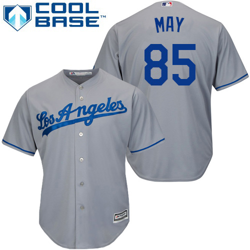Los Angeles Dodgers #85 Dustin May Grey New Cool Base Stitched Jersey Men's cheap jerseys for sale - CheapJerseys.Shop