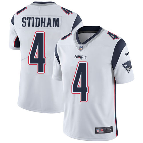 New England Patriots #4 Jarrett Stidham White Men's Stitched Vapor Untouchable Limited Jersey Men's cheap jerseys for sale - CheapJerseys.Shop