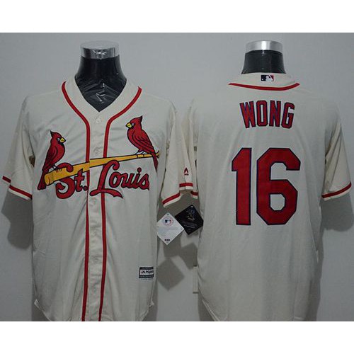 St.Louis Cardinals #16 Kolten Wong Cream New Cool Base Stitched Jersey Men's cheap jerseys for sale - CheapJerseys.Shop