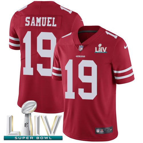 49ers #19 Deebo Samuel Red Super Bowl LIV 2020 Team Color Men's Stitched Vapor Untouchable Limited Jersey cheap jerseys for sale - CheapJerseys.Shop