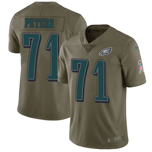 Philadelphia Eagles #71 Jason Peters Olive Men's Stitched Limited 2017 Salute To Service Jersey Men's cheap jerseys for sale - CheapJerseys.Shop