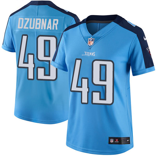 Tennessee Titans #49 Nick Dzubnar Light Blue Women's Stitched Limited Rush Jersey Womens cheap jerseys for sale - CheapJerseys.Shop