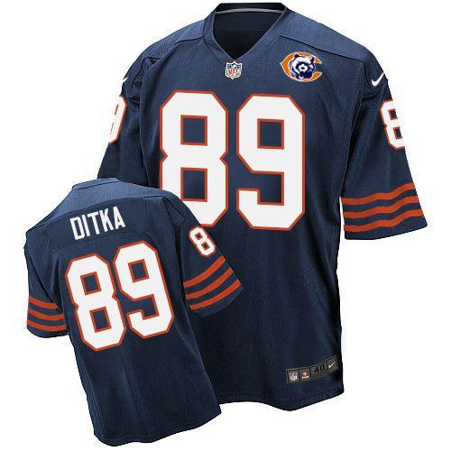 Bears #89 Mike Ditka Navy Blue Throwback Men's Stitched Elite Jersey cheap jerseys for sale - CheapJerseys.Shop