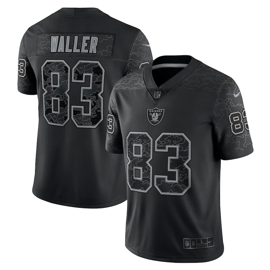 Las Vegas Raiders #83 Darren Waller Black Men's Black Reflective Limited Jersey cheap jerseys for sale - CheapJerseys.Shop