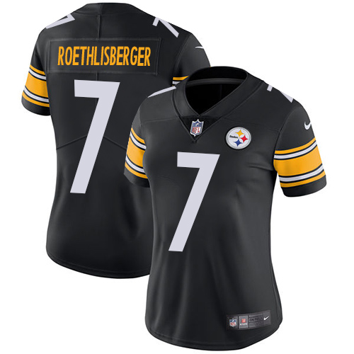 Pittsburgh Steelers #7 Ben Roethlisberger Black Team Color Women's Stitched Vapor Untouchable Limited Jersey Womens cheap jerseys for sale - CheapJerseys.Shop