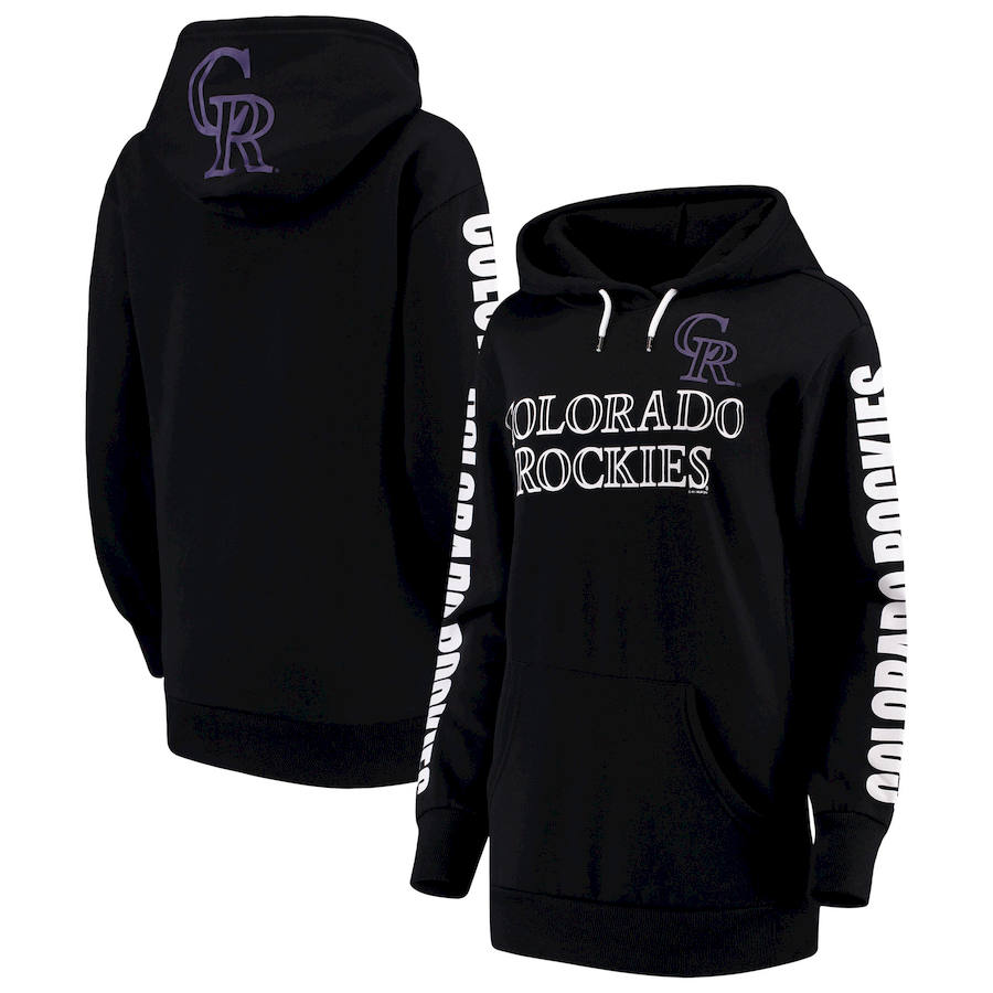 Colorado Rockies G-III 4Her By Carl Banks Women's Extra Innings Pullover Hoodie Black cheap jerseys for sale - CheapJerseys.Shop
