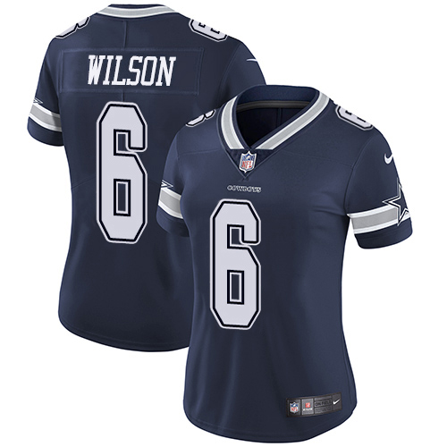 Cowboys #6 Donovan Wilson Navy Blue Team Color Women's Stitched Vapor Untouchable Limited Jersey cheap jerseys for sale - CheapJerseys.Shop