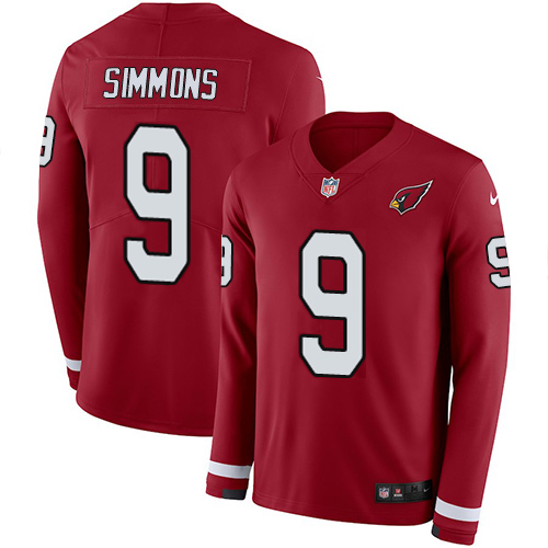 Cardinals #9 Isaiah Simmons Red Team Color Men's Stitched Limited Therma Long Sleeve Jersey cheap jerseys for sale - CheapJerseys.Shop